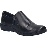 Josef seibel Damen Slipper aus Leder mit Reißverschluss 87319 Charlotte 19, Größe:40 EU, Farbe:Schwarz
