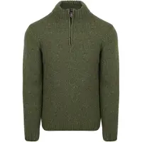 Suitable Half Zip Pullover Donnegal Tweed Eco Wool Grün - 3XL
