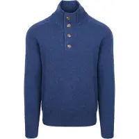 Steppin' Out Mocker Pullover Lammwolle Royal Blau