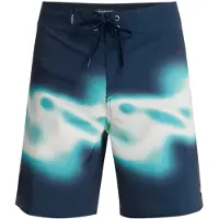 Quiksilver Boardshorts "Surfsilk Straight 18", Herren, Gr. 32(M), Normalgrößen, blau (schwarz navy thermo stripe), Obermaterial: 88% Polyester, 12% Elasthan., Hosen Boardshorts