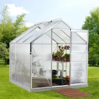 Vitavia Gewächshaus "Luna 3800", silber (silberfarben), B:195cm H:197cm T:195cm, Gewächshäuser, Gewächshaus