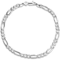 Firetti Armband "Schmuck Geschenk Silber 925 Armschmuck Armkette Figarokette" Gr. 21, silber (silberfarben), Armbänder, 21, Silber 925 (Sterlingsilber), Armband, Made in Germany