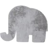 Kayoom Kinderteppich "Lille 864", grau, B:99cm H:15mm L:76cm, Polyester, Teppiche, Kinderteppich, Kurzflor, Rabitt, weich kuschelig, Elefant Kontur