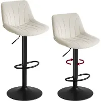 Vasagle Barhocker 2er Set, drehbar, höhenverstellbar, Samt