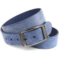 Anthoni Crown Ledergürtel , Damen, Gr. 90, blau, Rindsleder, Gürtel Ledergürtel, mit Vintage Effekt