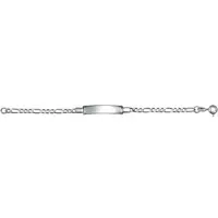Firetti Armband "Schmuck Geschenk Silber 925 Armkette ID-Platte Figarokette" Gr. 16, silber (silberfarben), Armbänder, Jungen, 16, Silber 925 (Sterlingsilber), Armband