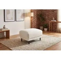 Otto Home Polsterhocker "Sveeva, 73x57 cm, schwarze Metallfüße", beige (creme), B:73cm H:47cm T:57cm, 100% PES, Hocker, Polsterhocker, langlebiger Webstoff, viele Farben zur Auswahl