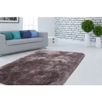 My Home Hochflor-Teppich "Barin" Gr. 6, silber (silberfarben), B:200cm H:90mm L:290cm, Kunstfaser, Teppiche, Hochflor-Teppich, besonders weicher Teppich