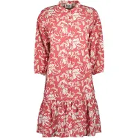 Blue Seven Sommerkleid "Kleid mit 3/4 Ärmeln", Damen, Gr. 40, 3/4 Arm, rosa (3019, hell rot aop), 85% Modal, 15% Polyamid, normal, Rundhals, Kleider Sommerkleid