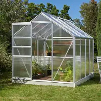 Vitavia Gewächshaus "Luna 5000", silber (silberfarben), B:195cm H:197cm T:257cm, Gewächshäuser, Gewächshaus