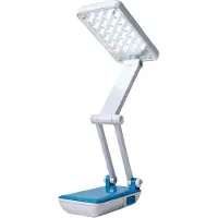 Avizar , Schreibtischlampe 24 LED SMD klappbar mit 3 Helligkeitsstufen, Weiß