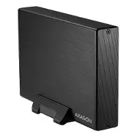 Axagon EE35-XA3 Kompakte aluminium USB 3.2 Gen 1 SATA externe Box für 3.5" HDD, HDD-Gehäuse, 3.5", SATA, Serial ATA II, Serial ATA III, 5 Gbit/s, USB Anschluss, Schwarz