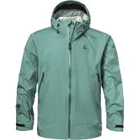 Schöffel Outdoorjacke SCHÖFFEL "2.5L 3D Jacket Vistdal M", Herren, Gr. 52, grün (6405, grün), Oberstoff: 100% Nylon. (Membran: Polyurethan), regular fit, hoch geschlossener Ausschnitt, Jacken Outdoorjacke