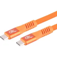 S/CONN USB-C Ladekabel, 3.2, 240W, orange, 1,5m