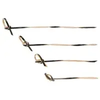 Franz mensch NATURESTAR Loop Fingerfood Spieße, gedreht, Deko-Spicker mit gedrehtem Stiel und Konten-Ende für leichtes Greifen, 1 Beutel = 250 Stück, 15 cm, schwarz