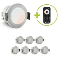 Longlife LED Einbaustrahler Mini Genova 3W CCT IP65 - Farbe: acryl - Anzahl: 8x