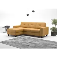 Home affaire Ecksofa "Varese", curry, B:239cm H:91cm T:164cm, Sofas, Ecksofa, wahlweise mit Bettfunktion und Bettkasten