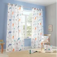 Otto Home Gardine "OCEAN" Gr. 4, weiß, B:135cm H:245cm, Baumwolle, Polyester, Gardinen, Gardine, Kindergardine einseitig mit Meerestieren bedruckt, Tiere
