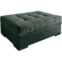 Collection Ab Hocker "Josy, B: 98 cm", grün (flaschengrün, flaschengrün), B:98cm H:41cm T:68cm, 100%polyester, Hocker, Hocker, individuell zu kombinieren, Federkern