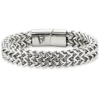 Bruno Banani Armband "Schmuck Geschenk Armkette Ankerkette 12 mm breit Silber" Gr. 23, silber (edelstahlfarben), Armbänder, 23, Edelstahl, Armband