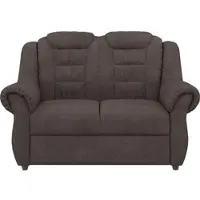 Home affaire 2-Sitzer "Boston", schwarz (charcoal), B:145cm H:102cm T:101cm, 100% Polyester, Sofas, 2-Sitzer, Sofa mit hoher Rückenlehne