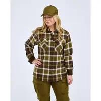 Pinewood Douglas Women Shirt olive green/creme white (773) XS