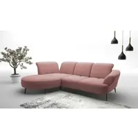 Sit&More Ecksofa SIT & MORE "Dance, L-Form, inkl. Sitztiefenverstellung", rosa (rose), B:313cm H:91cm T:208cm, 95%Polyester 5%Polyamid, Sofas, Ecksofa, inkl. Click&Seat, optional mit Kopfteilverstellung