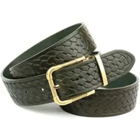Anthoni Crown Ledergürtel , Damen, Gr. 90, grün, Rindsleder, Gürtel Ledergürtel