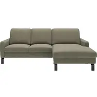 Home affaire Ecksofa "Lecce, L-Form, Federkernpolsterung, Breite 224 cm", grün (oliv), B:224cm H:86cm T:164cm, 100% Polyester, Sofas, Ecksofa, inkl. saugroboterfreundliche Höhe & schmale Armlehnen