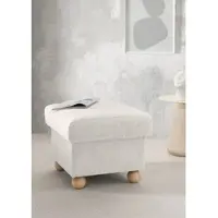 Home affaire Hocker "Torello", beige (weiß), B:56cm H:46cm T:56cm, 100% Polyester, Hocker, Hocker