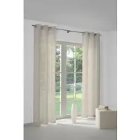 Wirth Vorhang "Sunday" Gr. 4, beige, B:141cm H:245cm, Jacquard, Baumwolle, Polyester, Gardinen, Vorhang, nach Maß