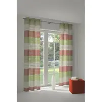 Wirth Vorhang "Barletta" Gr. 2, bunt (beige, grün, terra), B:135cm H:175cm, Baumwolle, Polyester, Gardinen, Vorhang
