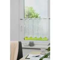 Stickereien Plauen Panneaux "Lina" Gr. 13, weiß, B:210cm H:35cm, Voile, Polyester, Gardinen, Panneaux
