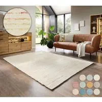 Otto Home Wollteppich "Pirker, handgewebt", bunt (pastell), B:120cm H:12mm L:180cm, Schurwolle, Teppiche, Wollteppich, Handwebteppich, meliert, reine Wolle, Wendeteppich, Scandi, Wohnzimmer
