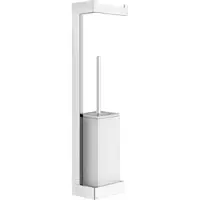 Gessi Rettangolo Accessoires Kombination mit Papierrollenhalter und Toilettenbürstengarnitur weiß, Wandmontage, 20867708, Farbe: Kupfer gebürstet PVD