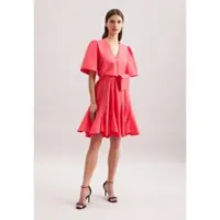 Seidensticker Sommerkleid "Schwarze Rose", Damen, Gr. M (38), Normalgrößen, rosa (rosa, pink), 97% Baumwolle, 3% Elasthan, unifarben, regular fit, V-Ausschnitt, Kleider Sommerkleid, V-Neck Uni