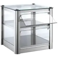Ernst Neumärker GmbH & Co. KG Neumärker Backwaren Vitrine Cube Neutral, Robuste Gebäckvitrine für die ansprechende Präsentation von Backwaren, 2 Böden