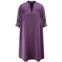 Peter Hahn Kleid überschnittener Schulter lila, 48