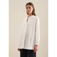 Seidensticker Klassische Bluse "Schwarze Rose", Damen, Gr. L (40), weiß, 97% Baumwolle, 3% Elasthan, unifarben, regular fit, Rundhals, Blusen Klassische Bluse, 1/1 Rundhals Uni