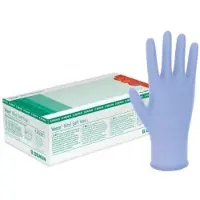 B Braun Vasco Nitril Soft blue Einmalhandschuhe, Untersuchungshandschuh, puderfrei, unsteril, latexfrei, 1 Packung = 180 Stück, Größe XL