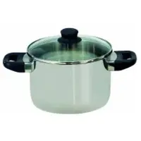 Elo Juwel de Luxe Fleischtopf, Kochtopf mit hochgewölbten Glasdeckel und stoßfestem Edelstahlrand, Durchmesser: 24 cm