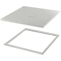 Bette BetteFloor Duschwanne mit Minimum-Wannenträger und BetteGlasur Plus, 1200x1200mm, 8721-441PLUS,T1, Farbe: Cream