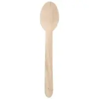 Greenbox Esslöffel Holz, Einwegbesteck, biobeschichtet, 16 cm, Löffel für kalte, warme und fetthaltige Speisen, 1 Karton = 10 Packungen à 100 Stück