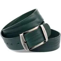 Anthoni Crown Ledergürtel , Herren, Gr. 90, grün (dunkelgrün), Leder, unifarben, Gürtel Ledergürtel, Vollledergürtel in dunkelgrün