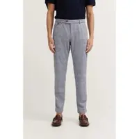 Bugatti Chinohose , Herren, Gr. 35, Länge 32, blau (380, marine), 77% Polyester, 17% Viskose, 6% Elasthan, kariert, normal, Hosen Chinohose, mit Stretchfunktion