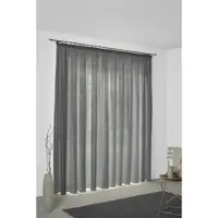 Wirth Vorhang "Sunday" Gr. 2, grau (dunkelgrau), B:141cm H:175cm, Jacquard, Baumwolle, Polyester, Gardinen, Vorhang, nach Maß