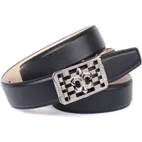 Anthoni Crown Ledergürtel , Damen, Gr. 80, schwarz, Leder, unifarben, Gürtel Ledergürtel, Schließe mit Lilien-Motiv