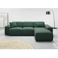 Home affaire Ecksofa "Glimminge L-Form auch in Breitcord, Feincord + Easy care-Bezug", grün, B:264cm H:71cm T:191cm, 95% Polyester, 5% Nylon, Sofas, Ecksofa, Breite 264, Zierkissen