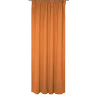 Wirth Vorhang "Umea" Gr. 3, orange, B:132cm H:225cm, Jacquard, Polyester, Gardinen, Vorhang