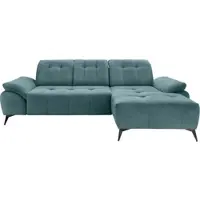 Home affaire Ecksofa "Fiore", petrol, B:280cm, 100% Polyester, Sofas, Ecksofa